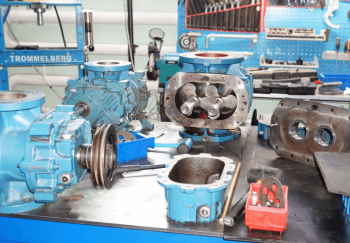 Ремонт блоков сжатия воздуходувок